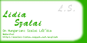 lidia szalai business card
